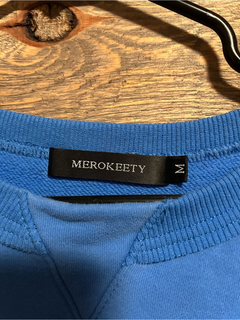 Relaxed Crewneck Sweatshirt in Cornflower Blue Size M - Picture 3 of 3